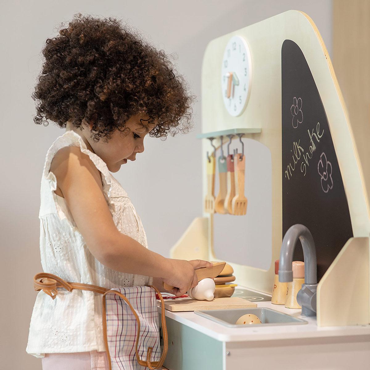 Cocina de juguete FOODIE TRUCK cocinita infantil con accesorios madera