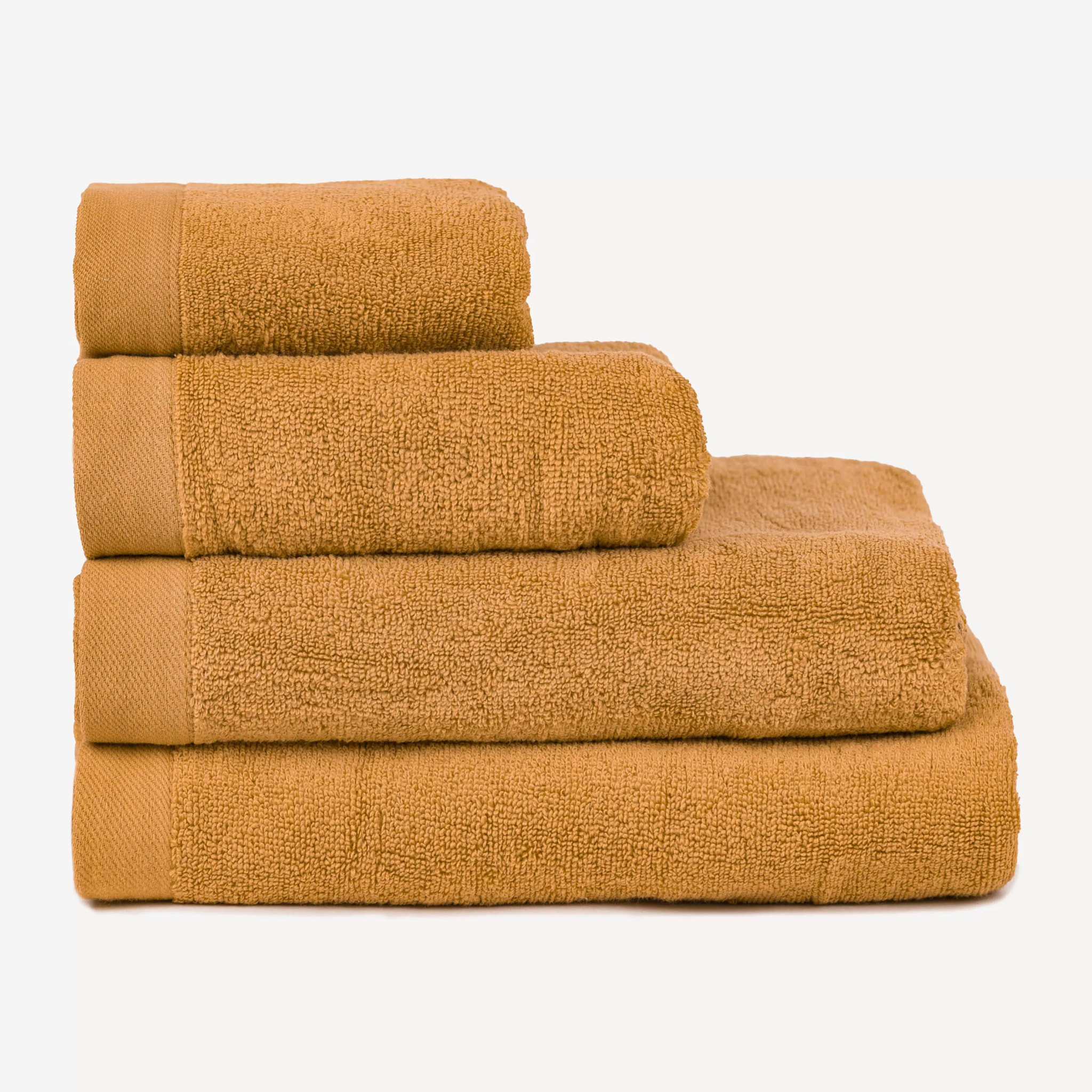 Toalla de baño 400gr doble rizo ocre