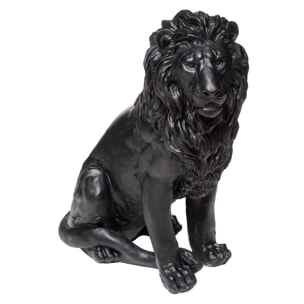 Statuette "Lion" - noir H80 cm