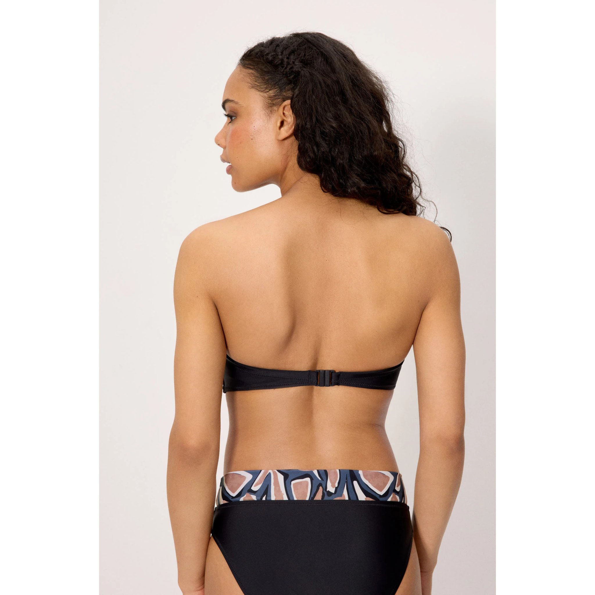 Top bikini bandeau Nero