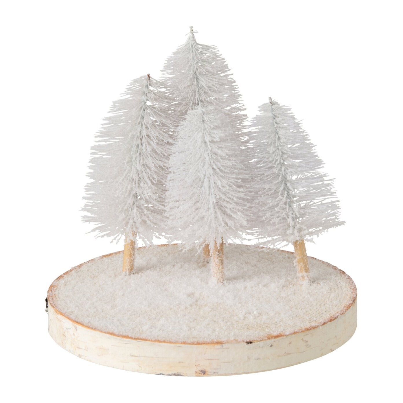 J-Line plateau décoratif arbres écorce - naturel/blanc - small