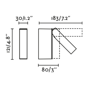 CRONOS Lampada da parete lettore nero