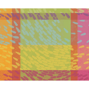 Set pur coton enduit motif jacquard Mille sources berlingot