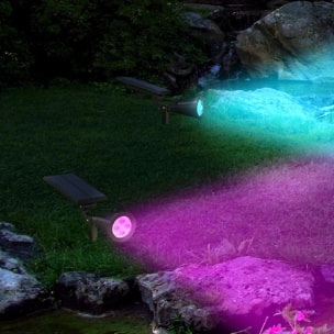 2 Spot solaire SPIKY RGB 200LM