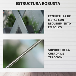 Columpio de Jardín Exterior de 2 Plazas Balancín de Jardín Exterior Convertible en Cama con Toldo Ajustable Protección UV30+ y Cojines Carga 220 kg 142x130x168 cm Gris Oscuro