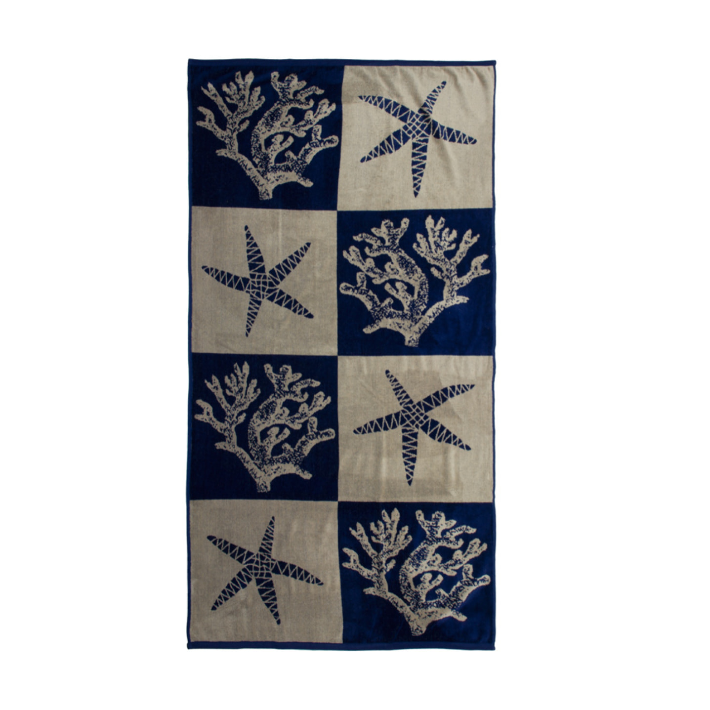 Telo Mare Spugna Jacquard Spiaggia Disegno Playa