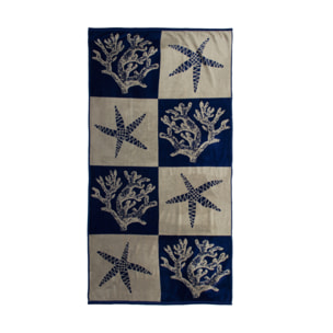 Telo Mare Spugna Jacquard Spiaggia Disegno Playa