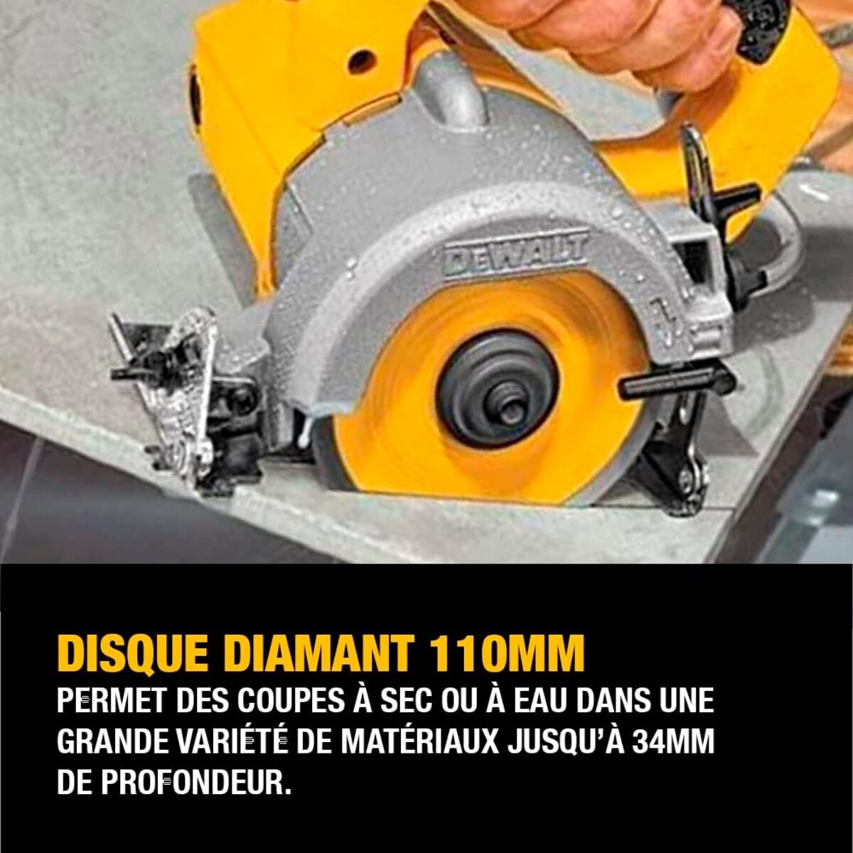Scie circulaire à matériaux 1300 W - 110 mm - DEWALT - DWC410-QS