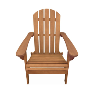 Lot de 2 fauteuils de jardin en bois - Adirondack Salamanca- Eucalyptus. chaises de terrasse rétro. sièges de plage