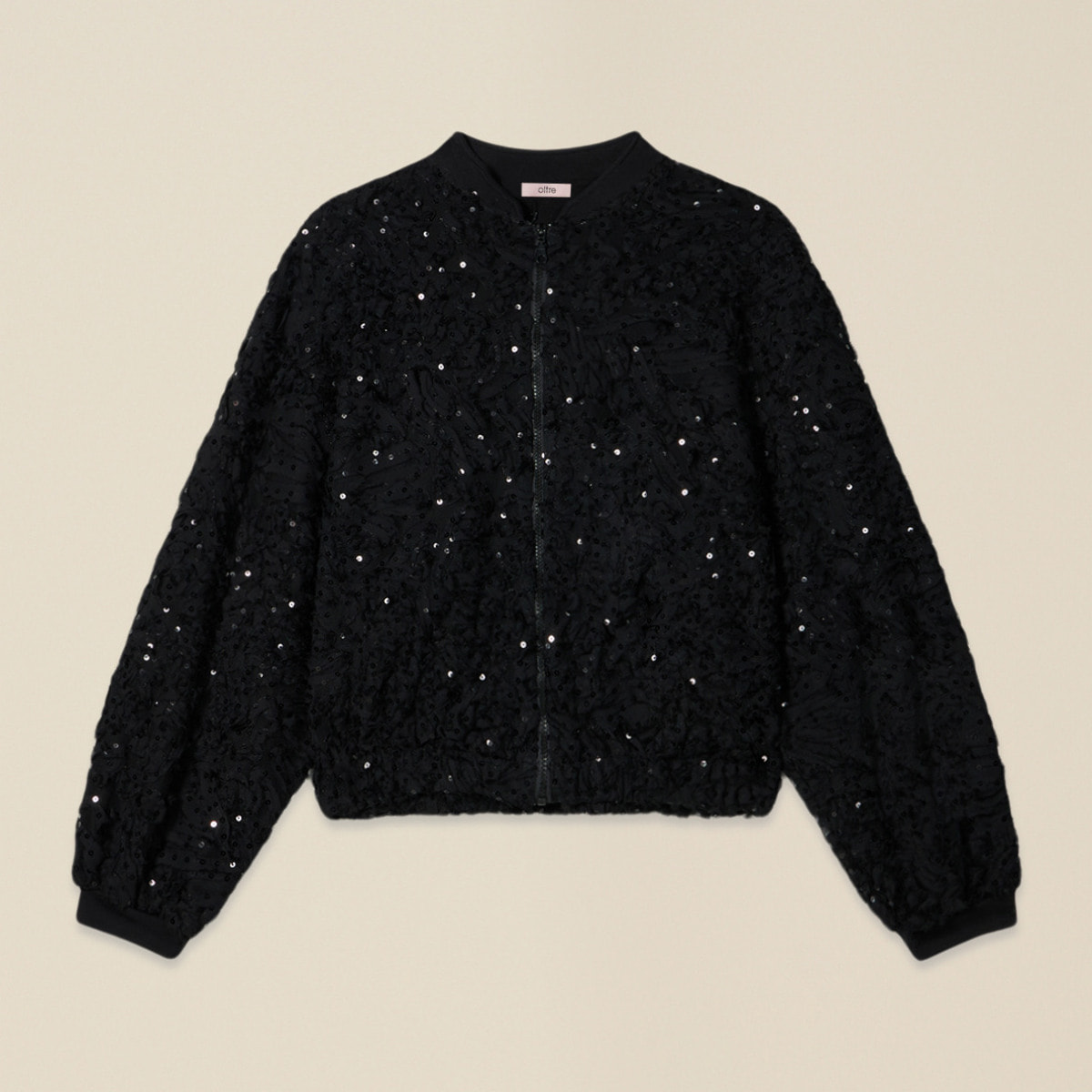 Oltre - Bomber con tul y lentejuelas - Negro