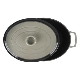 Cocotte en fonte ovale 33cm - "Masseiron Ardoise"