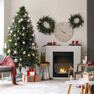 Marco Aurelio - Camino a bioetanolo da terra freestanding, biocamino da pavimento, 73x20xH75 cm colore bianco