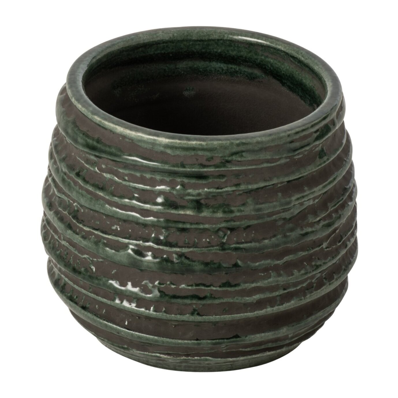 J-Line cache-pot - céramique - bleu pétrole - small