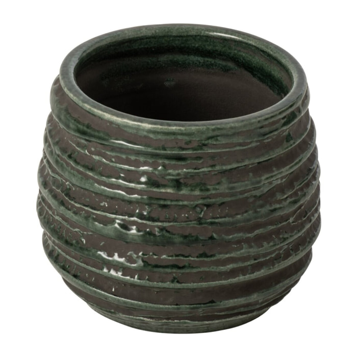 J-Line cache-pot - céramique - bleu pétrole - small