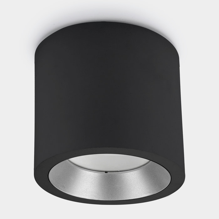 LEDS C4 Plafon Ip66 Cosmos Led Ø126Mm Led 12W Blanco Cálido - 3000K On-Off Gris Urbano