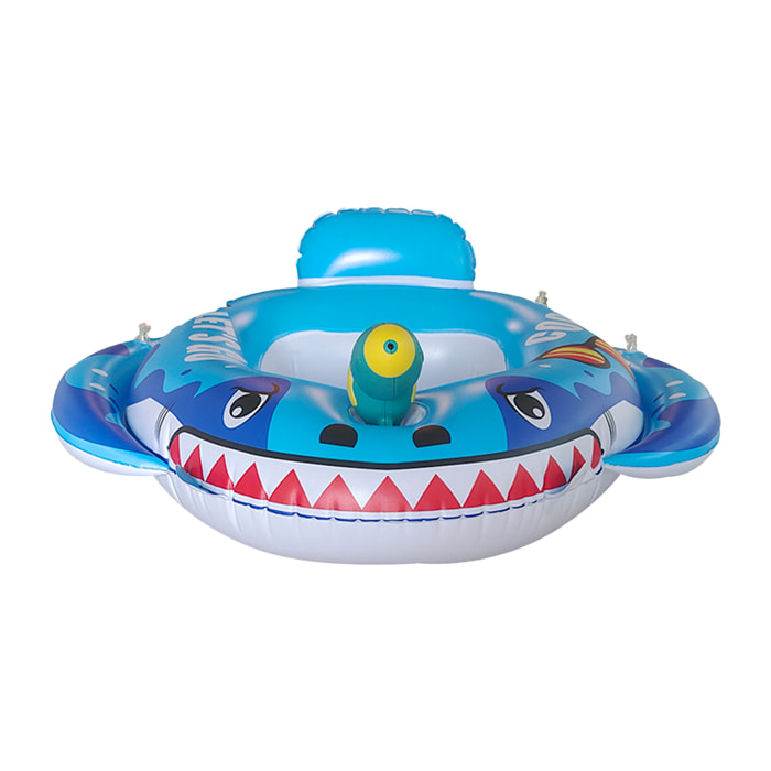 DAM Flotador infantil con pistola de agua. Orificios para piernas. 76x70cm. 76x76x70 Cm. Color: Azul