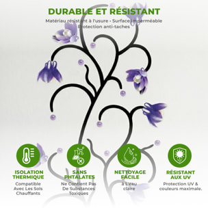 Stickers Muraux décoration adhésifs Fleurs Ancolies