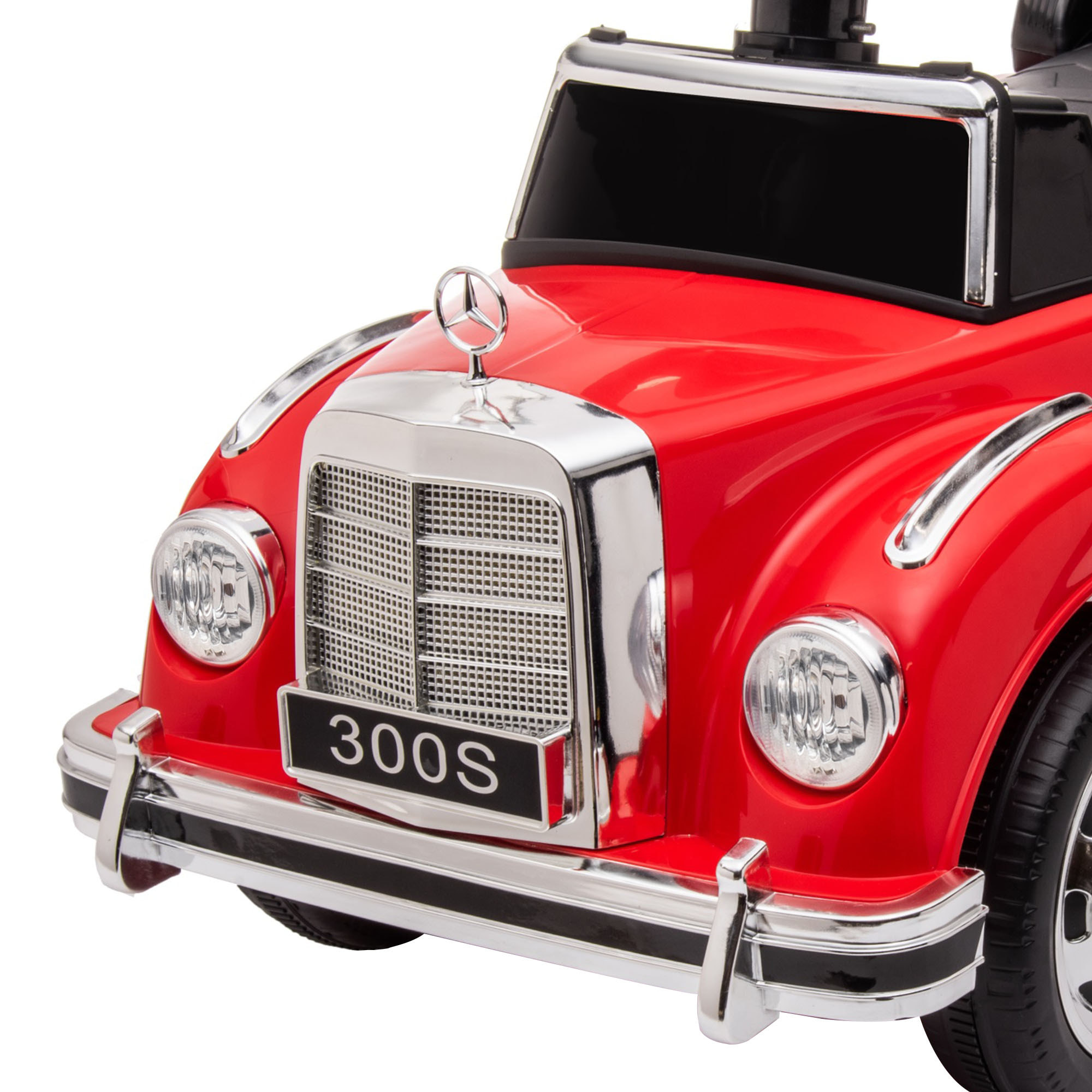 Porteur enfant voiture licence Mercedes-Benz 300S coffre butée arrière anti-basculement rouge