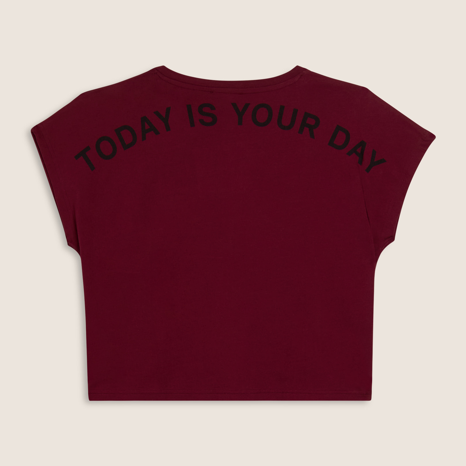 T-shirt donna con stampa sulle spalle