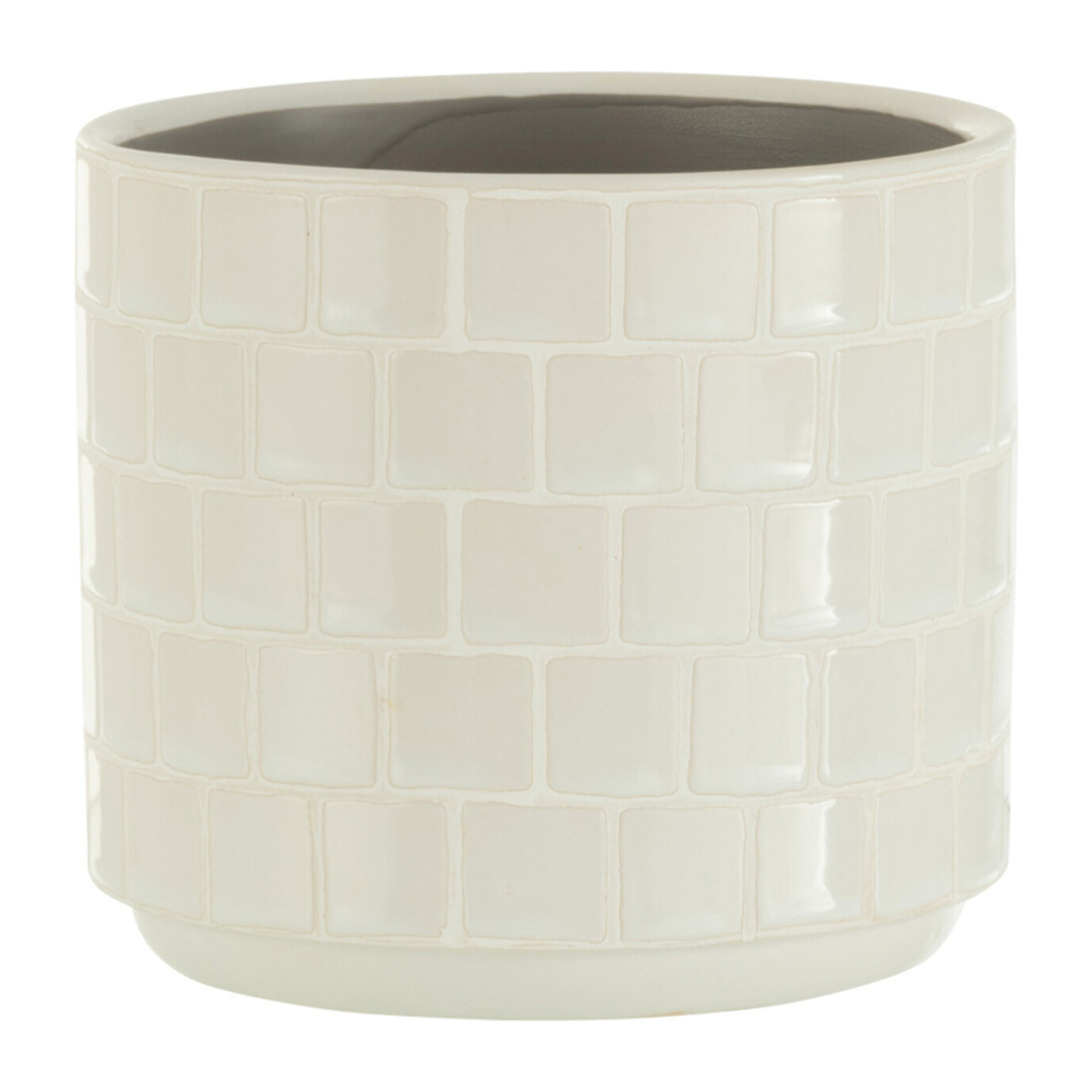 J-Line cache-pot Brillant - céramique - rose - 2 pièces - Ø 12 cm