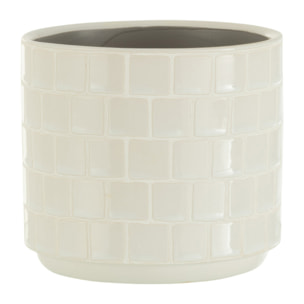 J-Line cache-pot Brillant - céramique - rose - 2 pièces - Ø 12 cm