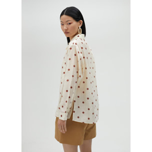 Camicia pois semitrasparente