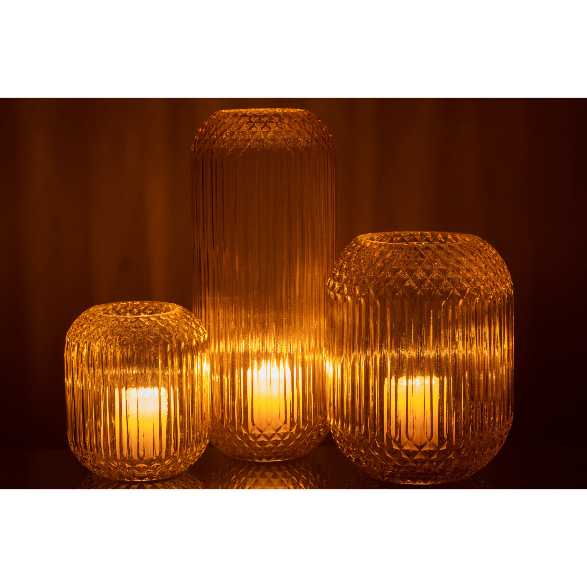 J-Line vase Droit Taille - verre - jaune - large - 36.5 cm de hauteur