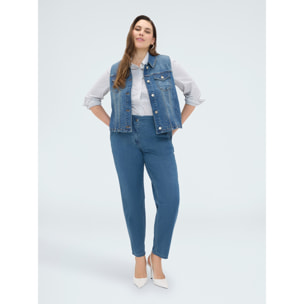 Fiorella Rubino - Jeans Balloon en denim mezcla de algodón - Azul