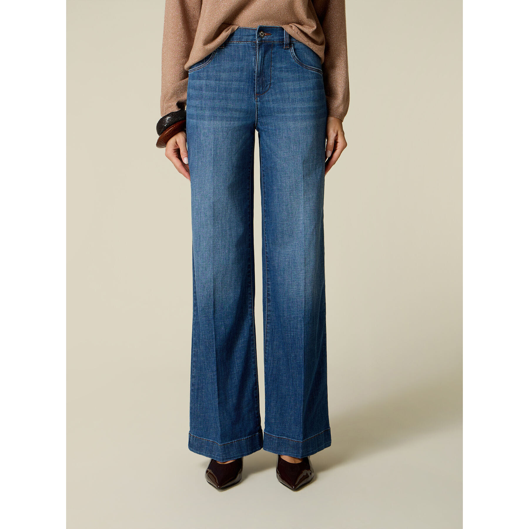Oltre - Jeans wide leg - Blu
