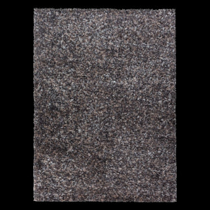 Tapis poils longs shaggy tissé motif faux uni MIGE