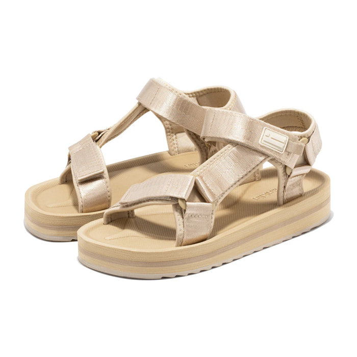 Sandalias Mujer Forest High Franjas Oro