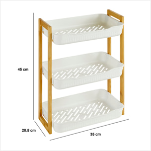 Étagère "Naturéo" 3 niveaux en bamboo