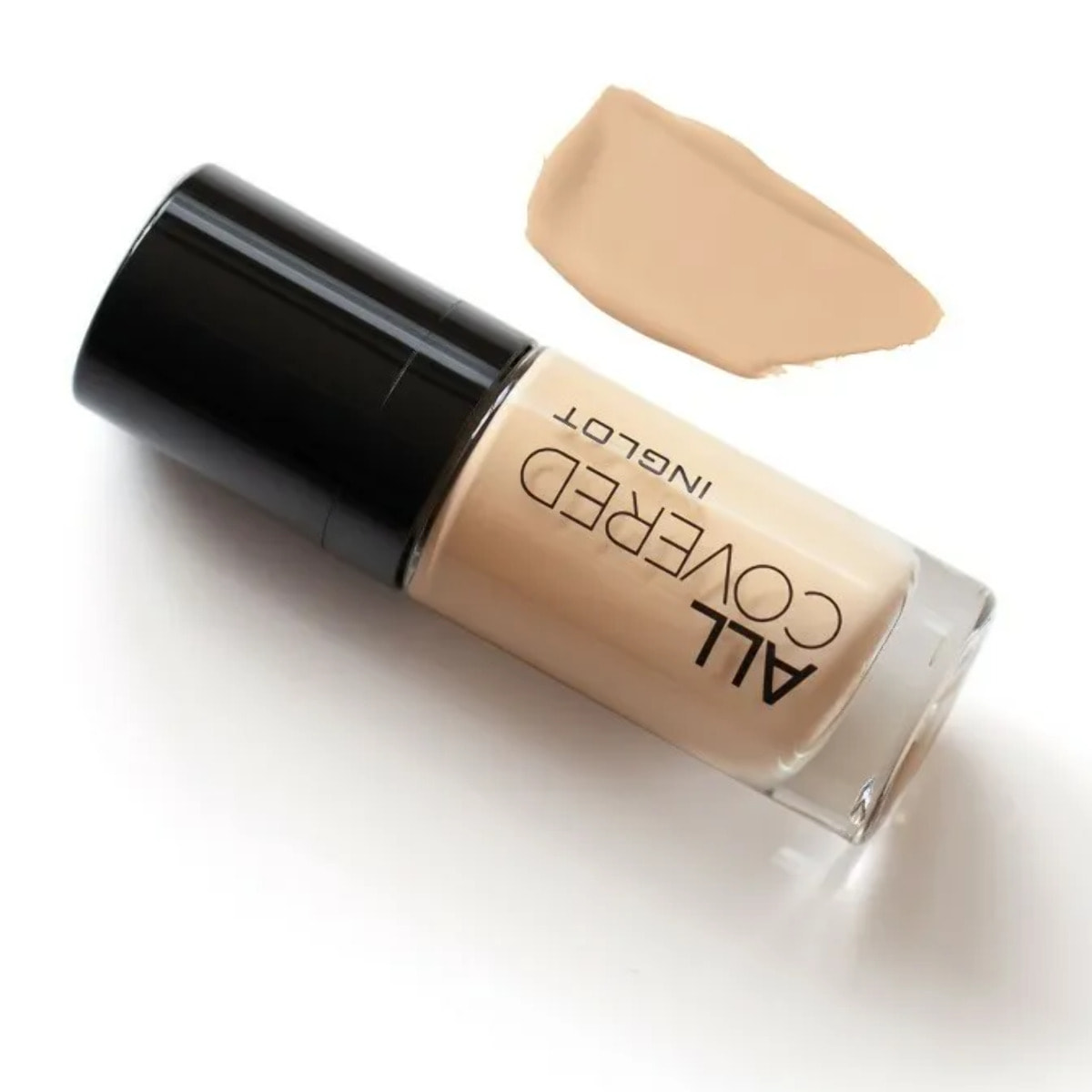 INGLOT All Covered Face Foundation LC 011, Base de maquillaje de Alta cobertura, Resistente al agua, Larga duración, Formula vegana, Acabado mate, Anti imperfecciones. Color: Beige claro, subtono frio, piel clara. 30ml