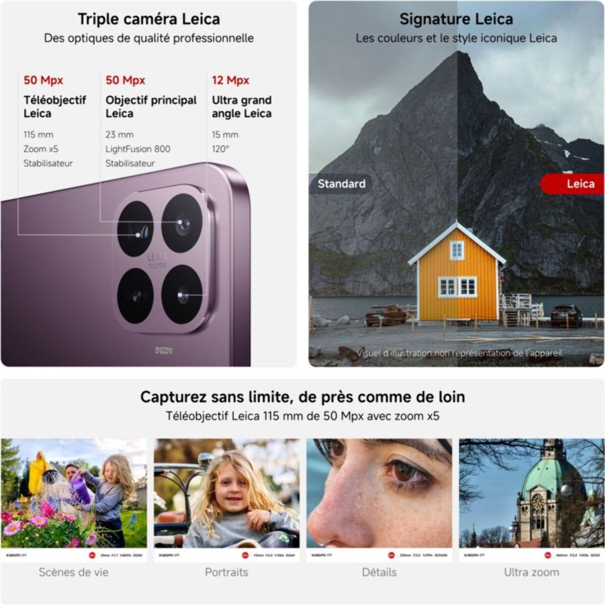 Smartphone XIAOMI 17T concu avec Leica 5G 256Go Noir
