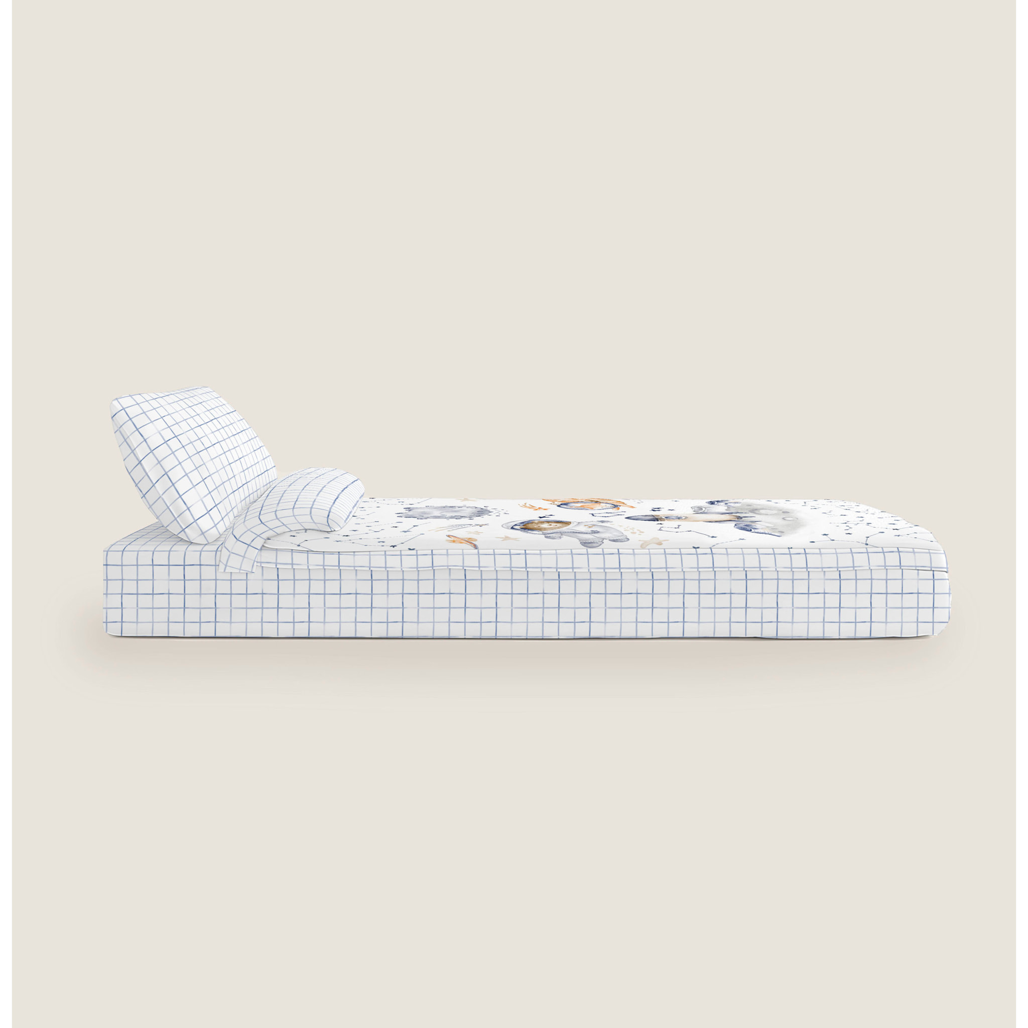 Saco Nórdico Estampado - Infantil - 100% Algodón - Sin relleno - Incluye 1 Funda de Almohada - Interstellar