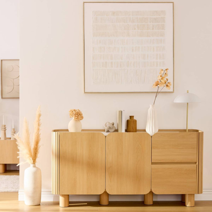 Buffet 2 portes 2 niveaux Homelya H80cm