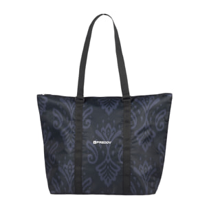 Borsa Shopper fantasia floreale con zip