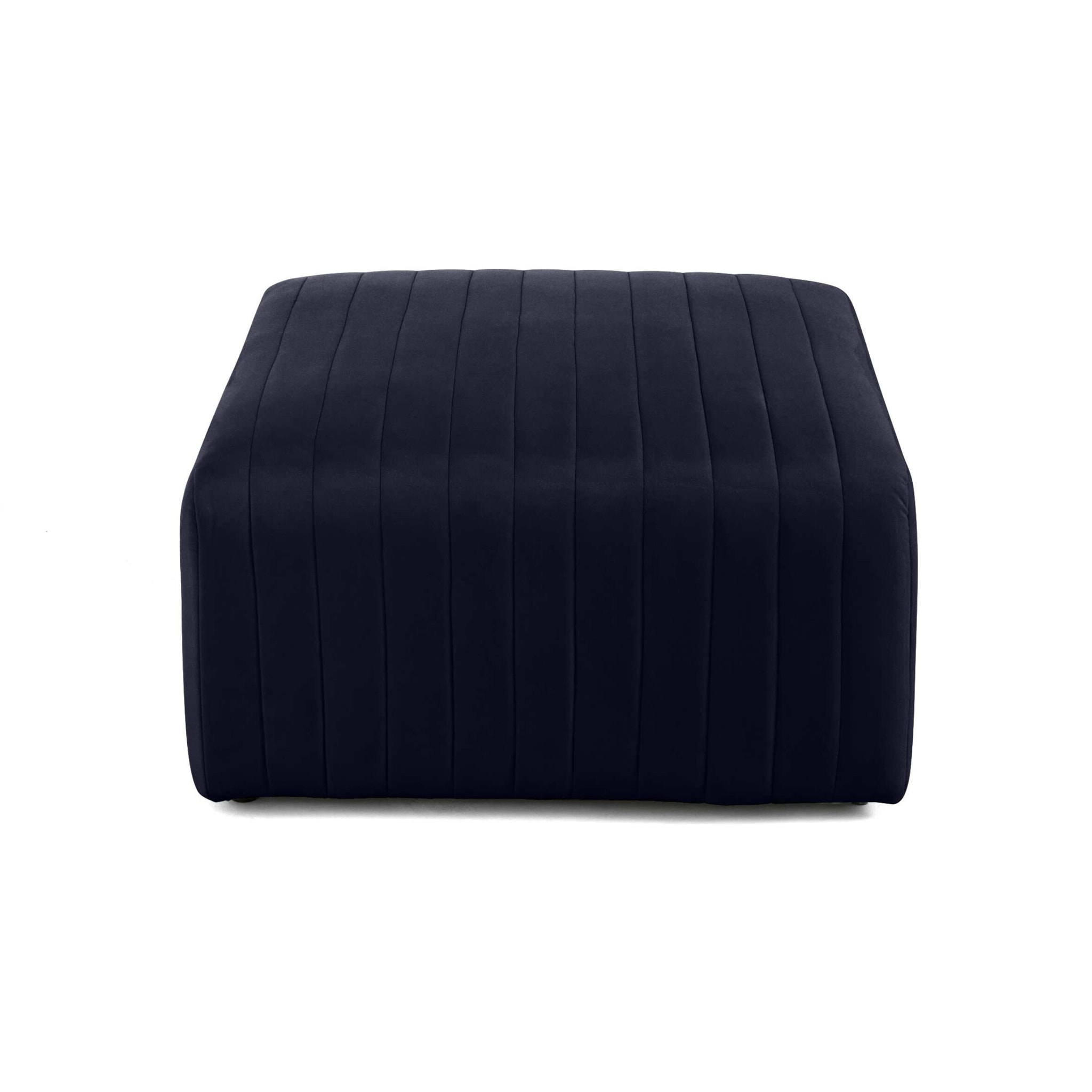 Nova - pouf modulable - en velours - Bleu marine