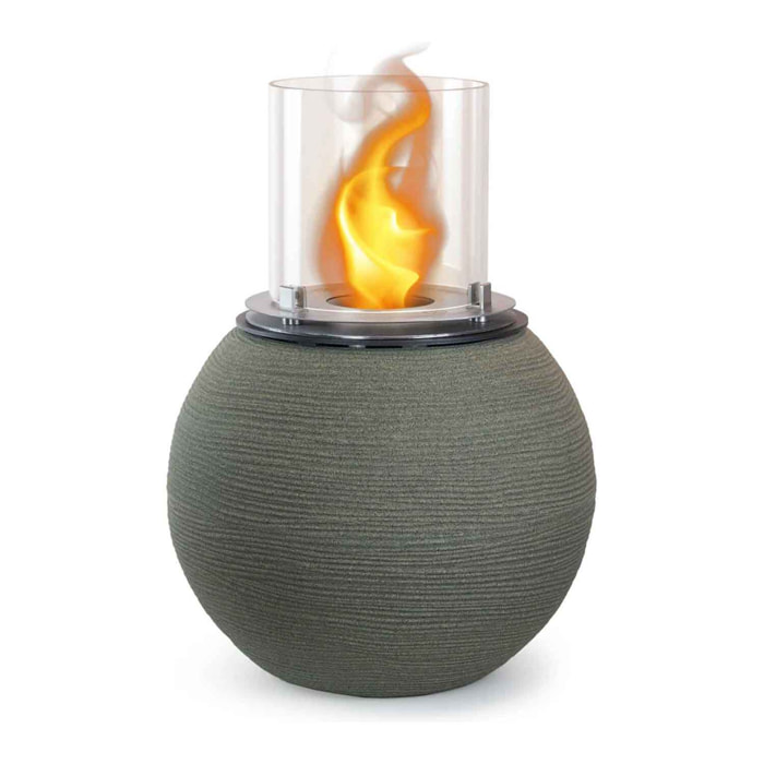 Botticelli - Camino a bioetanolo da terra, braciere da giardino Ø 40xH54 cm, colore verde
