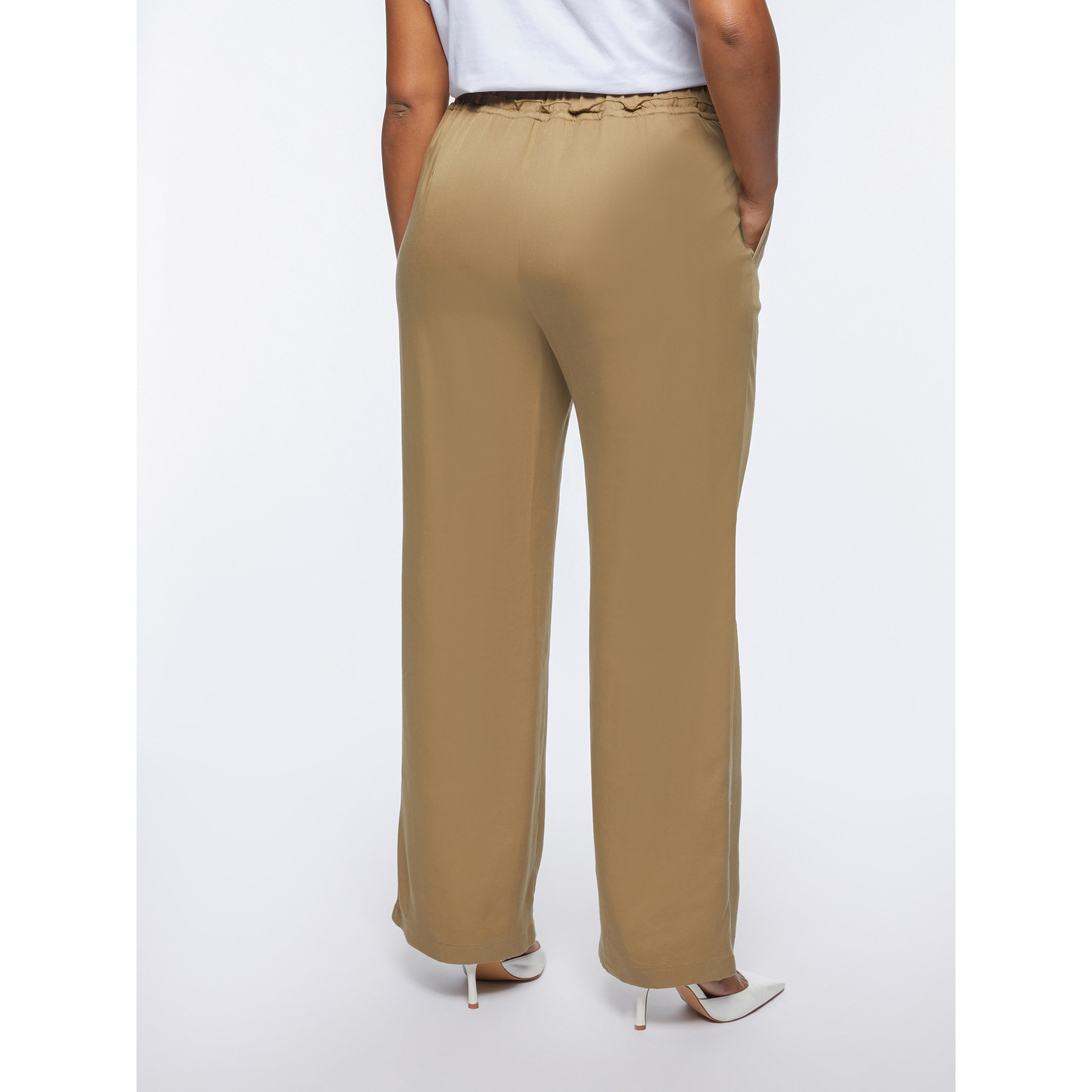 Fiorella Rubino - Pantalones con borde en la cintura - Beige