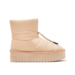 Botin Acabado Acolchado Mujer Nordic V.2 Shiny Bomb Low Beige