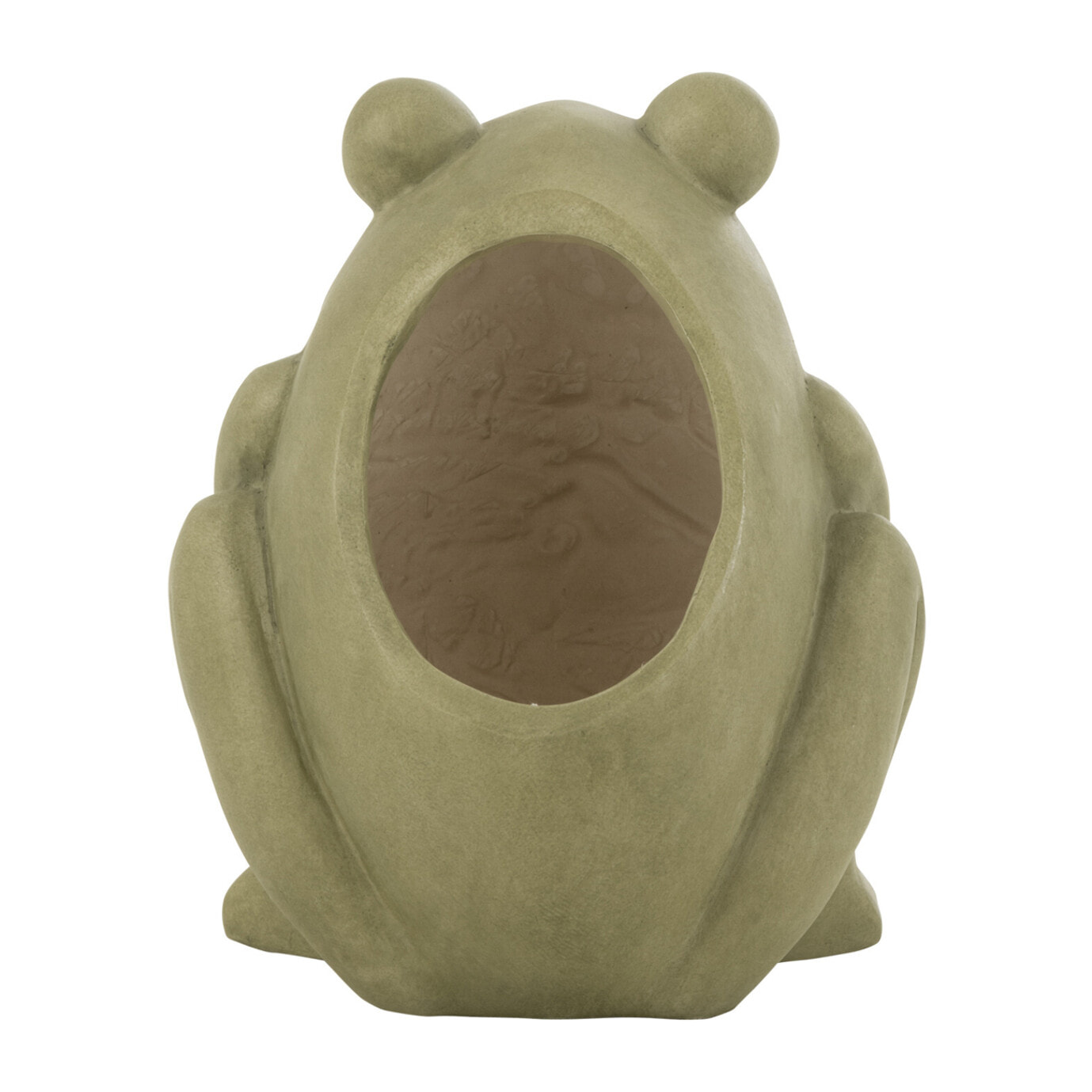 J-Line cache-pot Frog - céramique - vert - large - Ø 21 cm