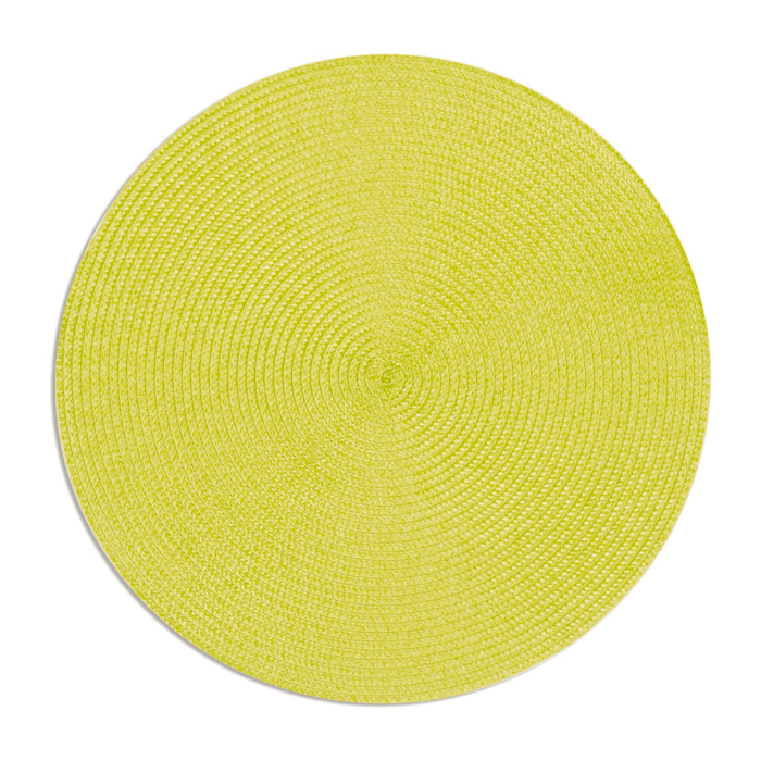 Set 6 tovagliette tonde Excelsa – Round, Polipropilene Verde