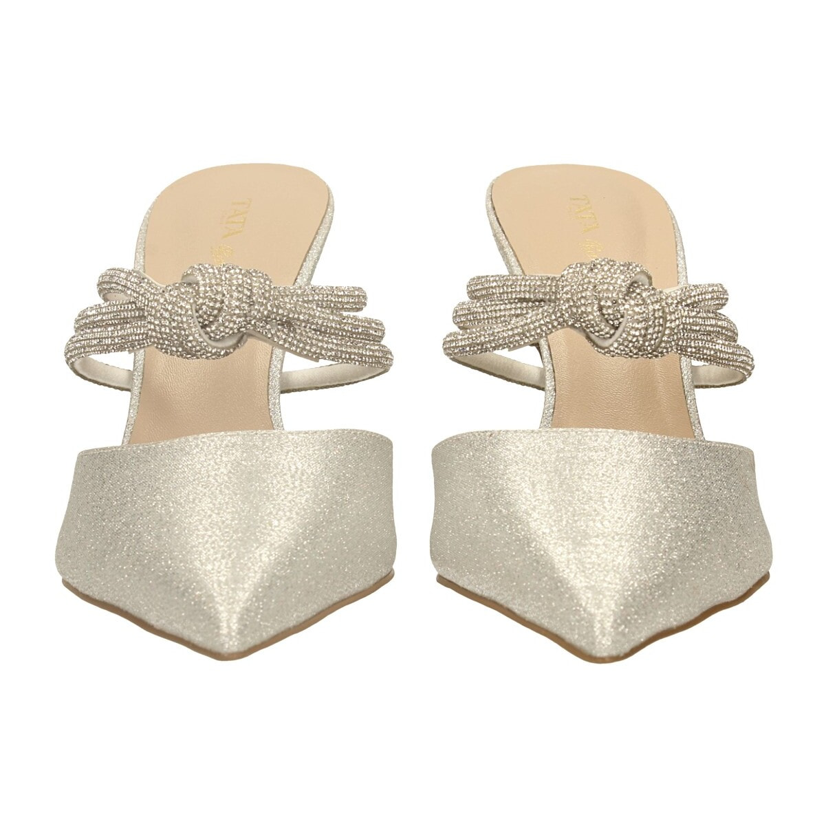 Décolleté sling back Donna Tata Italia Argentato