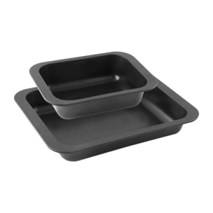 Lot de 2 plats à four rectangulaires 33 x 25 cm et 24 x 18 cm  Zenker Special Cooking