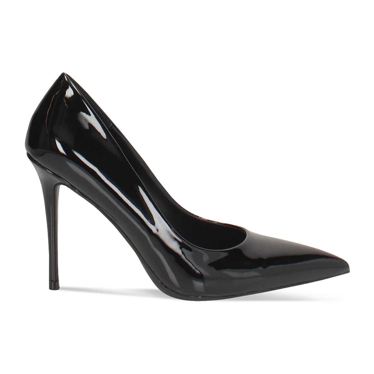 Décolleté nere con tacco 10 cm da donna in vernice