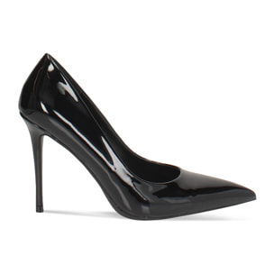 Décolleté nere con tacco 10 cm da donna in vernice