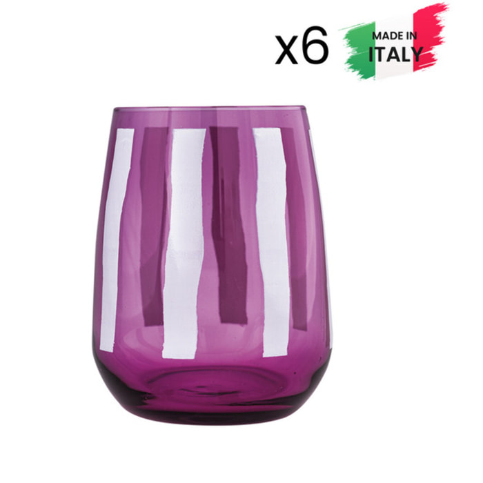 Set 6 bicchieri da acqua Fior di Loto
