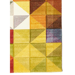 Tapis géométrique Dudi aux motifs géométriques multicolores