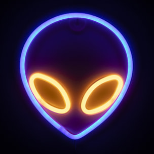 Pendente neon bicolore, design Alien Retro.